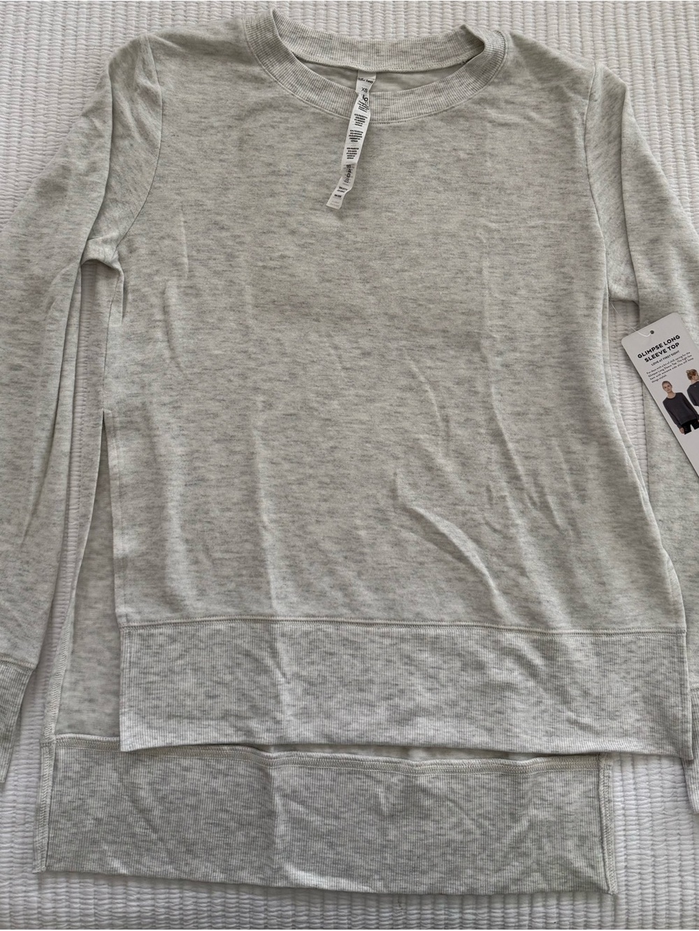 ALO Yoga “Eclipse” Gray Heather Pullover Sweatshirt